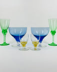 MIDCENTURY GREEN GLASSES TWIST STEM