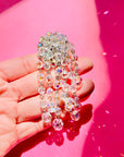 ANTIQUE BEADED CRYSTAL TASSEL BROOCH
