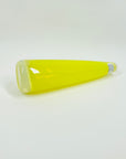 1960s YELLOW LEMON OPALESCENT GLASS POSY VASE BY ARTHUR PERLY FOR SKRUF GLAS
