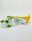 1970s MOUTH BLOWN CZECH GLASS FLOWER