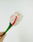 1970s MOUTH BLOWN CZECH GLASS FLOWER