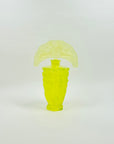 URANIUM GLASS BACCANTES PERFUME BOTTLE