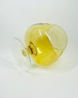 1950s AMBER VASE/BRANDY BALLOON