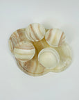 ANTIQUE HAND CARVED CHINESE AGATE TEA SET