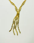 1970s CORO DIAMANTE WATERFALL LARIAT NECKLACE