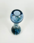 1980s KOSTA BODA MOUTH BLOWN BLUE ART GLASS VASE BY GORAN WARFF
