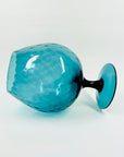 1950s TURQUOISE VASE/BRANDY BALLOON