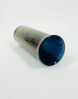 VINTAGE ISLE OF WIGHT BLACK GOLD SILVER FOIL TUBE ART GLASS VASE