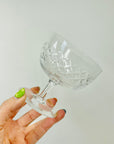 ANTIQUE ETCHED DIAMOND CRYSTAL COUPE