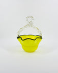 ANTIQUE VICTORIAN YELLOW VIKING BASKET