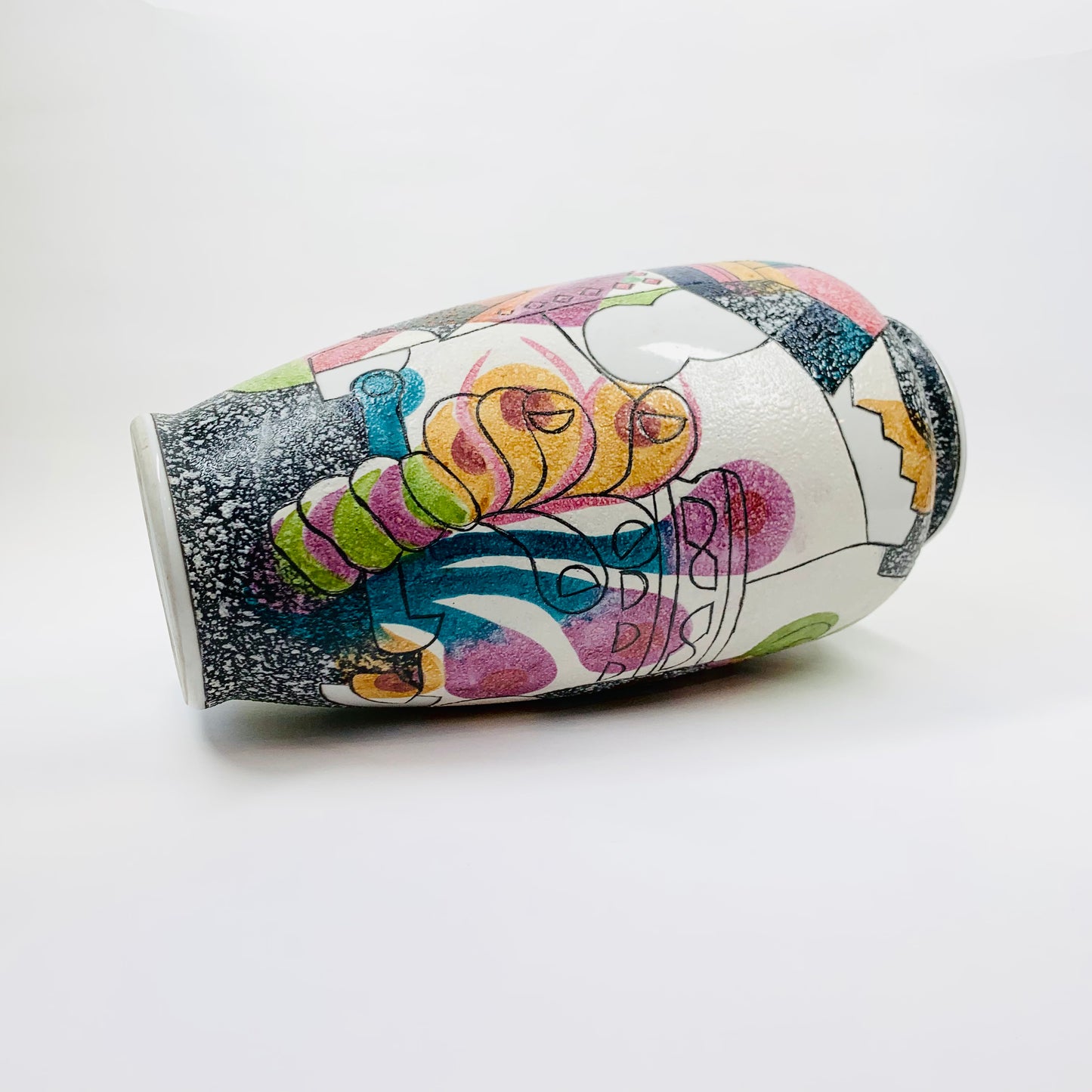 WEST GERMAN FAT LAVA POTTERY VASE