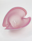 1950s PINK MURANO OPALINE GLASS SHELL BOWL