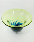 GREEN ART GLASS VASE