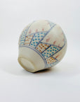 80s HAND PAINTED JAPANESE POTTERY SQUAT VASE