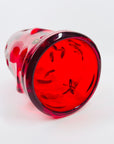 WHITEFRIARS RUBY RED GLASS BULBOUS VASE