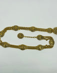 1980s CHANEL CC LOGO LEO LADY ON A LION MEDALLION NECKLACE/BELT