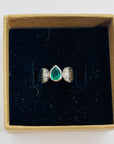 VINTAGE PLATINUM GOLD RING WITH DIAMONDS