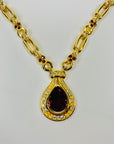 80s BARCS BOLD PEAR DROP NECKLACE SUITE