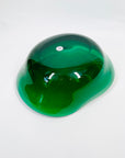 1950s ITALIAN MURANO EMERALD GREEN GLASS PINCHED BOWL