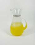 1970s HAND PAINTED YELLOW WINE GLASSES