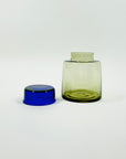 1960s NORWEGIAN BLATOPP BLUE GREY GLASS JAR BY WILLY JOHANSSON