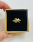 1980s VINTAGE TIFFANY & CO SIGNATURE CROSS CABLE SILVER GOLD RING