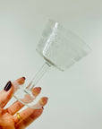 ANTIQUE ETCHED PALL MALL COUPE GLASSES