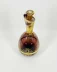 ANTIQUE ITALIAN VENETIAN PURPLE GLASS CARAFE SET WITH GOLD GILDING