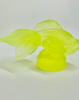 URANIUM GLASS GOLDFISH PAPERWEIGHT