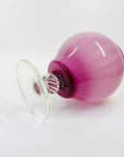 1950s ITALIAN EMPOLI CASED PINK FOOTED POSY VASE