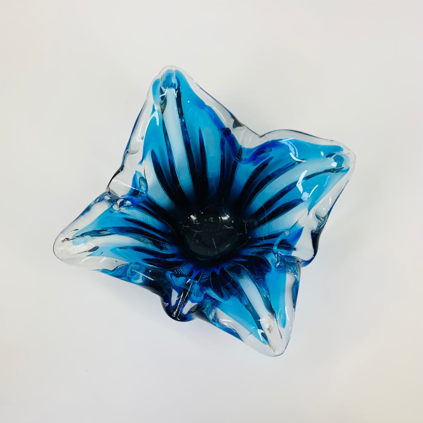 JAPANESE BLUE OMBRE PINCHED BOWL