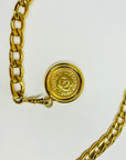 1990s CHANEL MATELASSE GOLD PLATED LOGO BELT