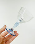 1940s BLUE STEM MINI COCKTAIL GLASSES
