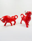 1950s JAPANESE HAND PAINTED CERAMIC RED BULL