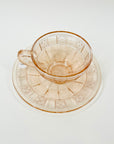 ANTIQUE DEPRESSION PINK PRESSED GLASS PLATE/BOWL/DINNER SERVICE