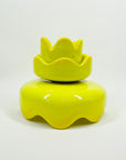 1960s SWEDISH YELLOW LEMON CASED GLASS BOWL BY INGEBORG LUNDIN FOR ORREFORS