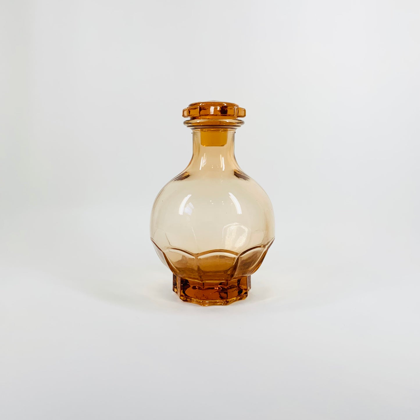 ANTIQUE PINK DEPRESSION GLASS DECANTER