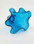 MIDCENTURY SIGNED FINNISH GLASS HANDKERCHIEF POIMU VASE BY INKERI TOIKKA FOR NUUTAJARVI NOTSJO
