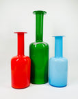 MIDCENTURY HOLMEGAARD ORANGE CASED GLASS GULVVASE