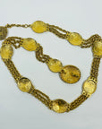 1980s CHANEL CC LOGO LEO LADY ON A LION MEDALLION NECKLACE/BELT