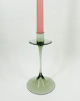 1960s HOLMEGAARD SMOKEY GREY GLASS VOTIVE CANDLEHOLDER