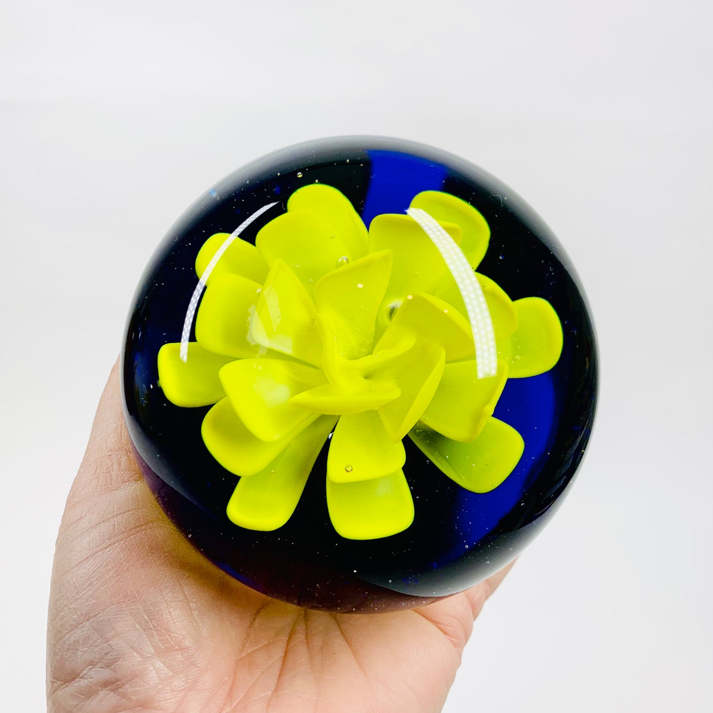 YELLOW FLOWER PAPERWEIGHT