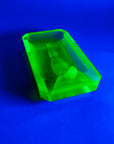 ART DECO URANIUM GLASS NUDE PIN DISH/ASHTRAY