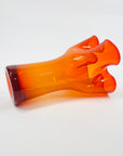 MIDCENTURY SIGNED FINNISH GLASS HANDKERCHIEF POIMU VASE BY INKERI TOIKKA FOR NUUTAJARVI NOTSJO