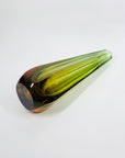 FACETED GREEN VASE