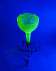 URANIUM GLASS TRUMPET VASE
