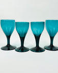 ANTIQUE GREEN TEAL PEACOCK GLASSES