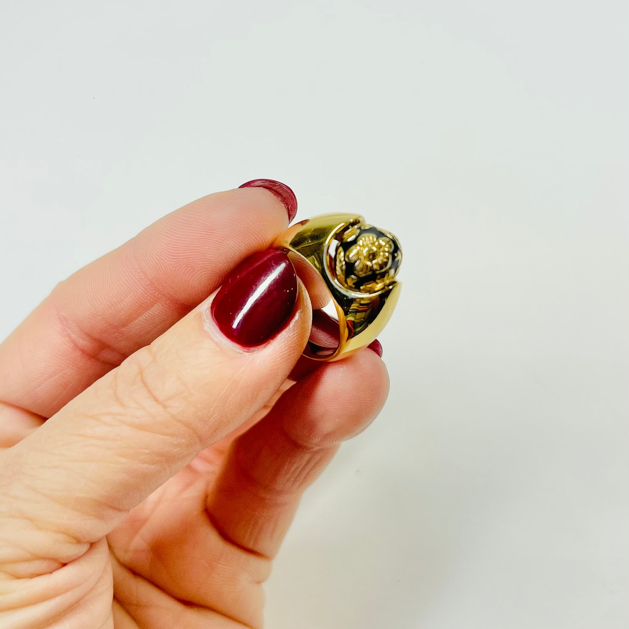 ANTIQUE JAPANESE 14K GOLD SPINNER RING