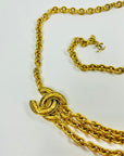 1990s CHANEL MATELASSE GOLD PLATED LOGO BELT