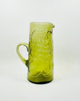 1970s ITALIAN GREEN PRESSED GLASS JUG